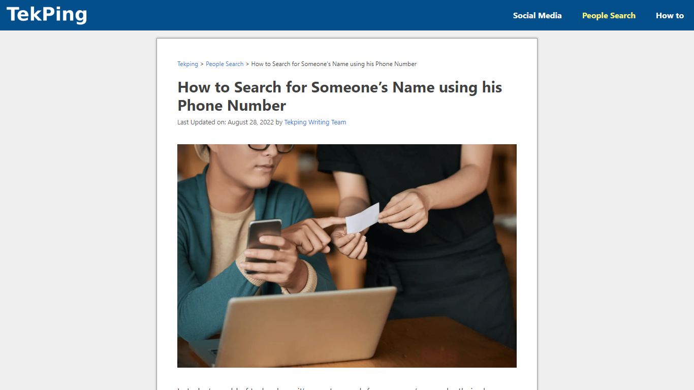 How to Find Someone's Name through his Cell Phone Number - TekPing